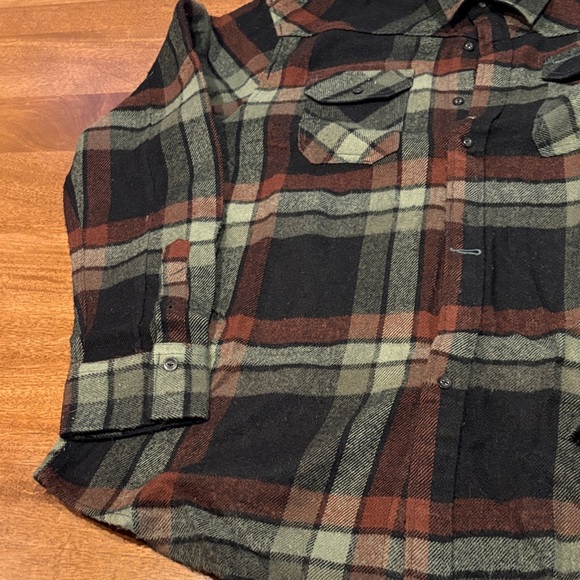 Volcom Multi-Color Plaid Button-Up Shirt Size L - Picture 6 of 9
